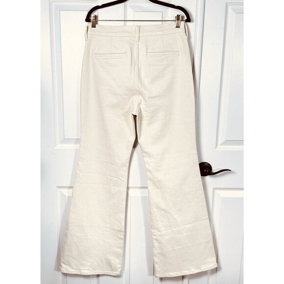 High Rise Flare Jeans Ecru Cream Denim J.Crew ’96 Flare Stretch Women 29 NWT - Picture 5 of 14